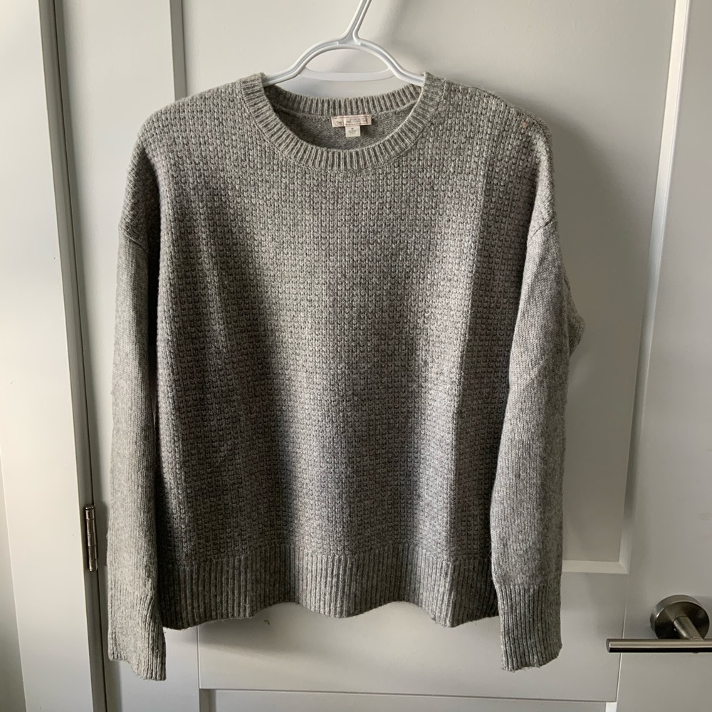 Grey waffle knit sweater - Picture 1 of 4